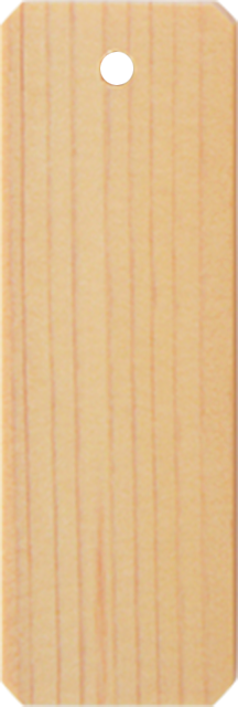 漆手書き木札　柘植　豆札